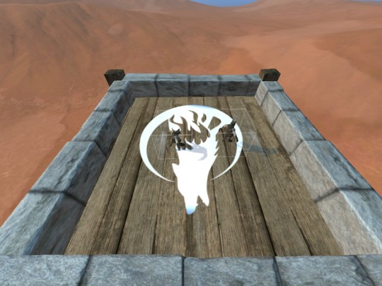Top floor now with two wolves and stone border walls