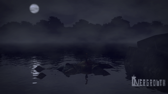 Dead rabbit guard floating in a lake. i made a water scene because some people seem to like them ;).