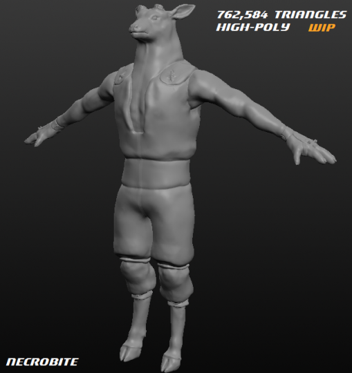 High-poly, but I actually lowered the poly count by about a million. ._.