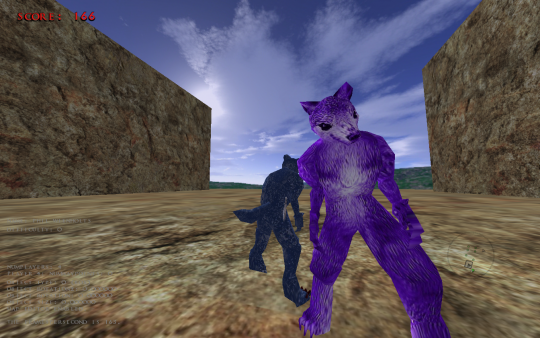 purple wolf front and bleuprint wolf back